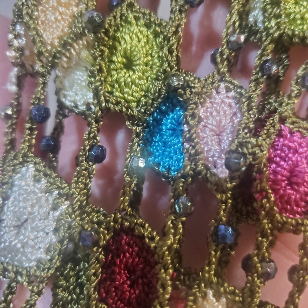 Cache Multicolor Crochet Sweater - Picture 5 of 6